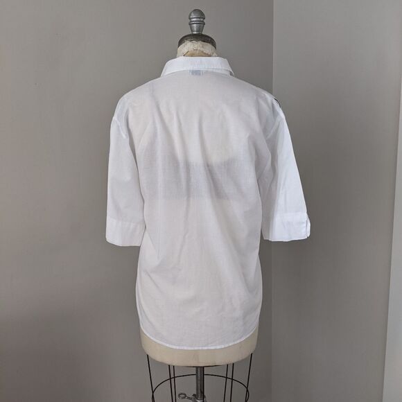 Embroidered 100% Cotton Button Down Short Sleeve - Picture 5 of 5